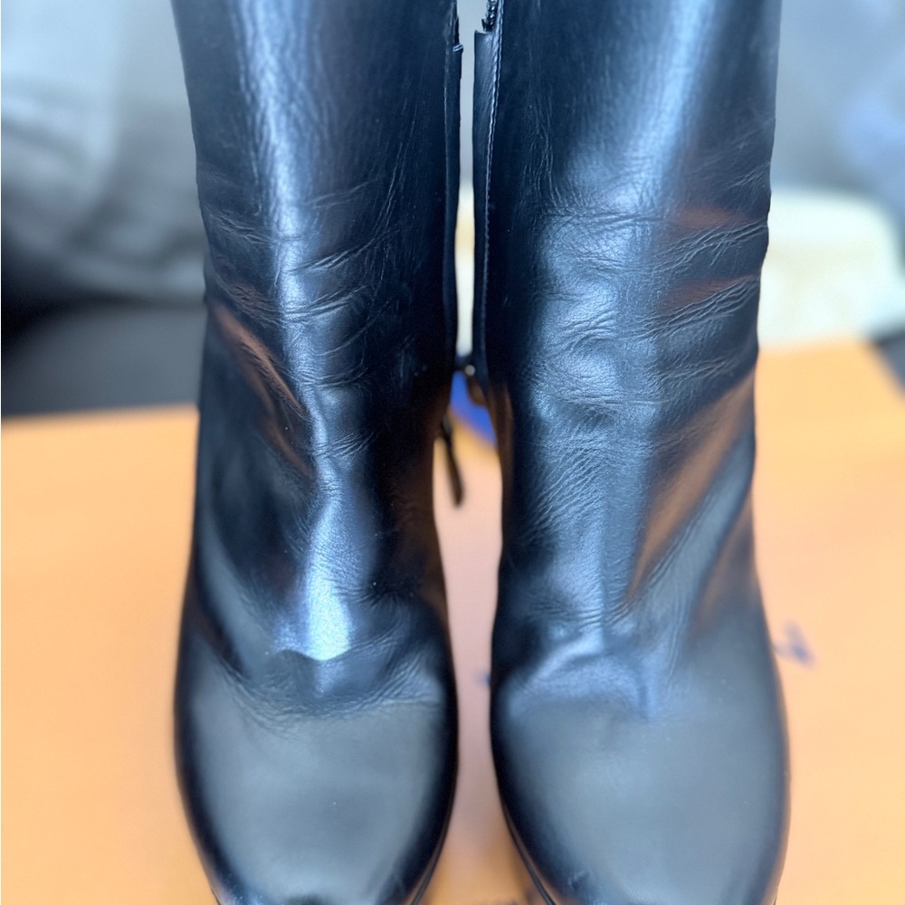Louis Vuitton Monogram Black and Brown Heeled Boots size 6 - Picture 4 of 16
